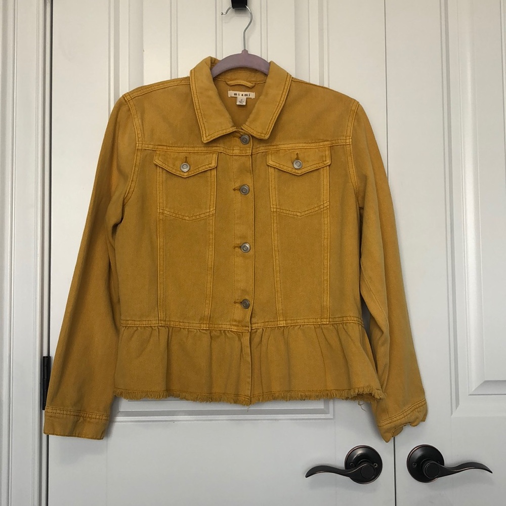 Yellow Jacket with Ruffle